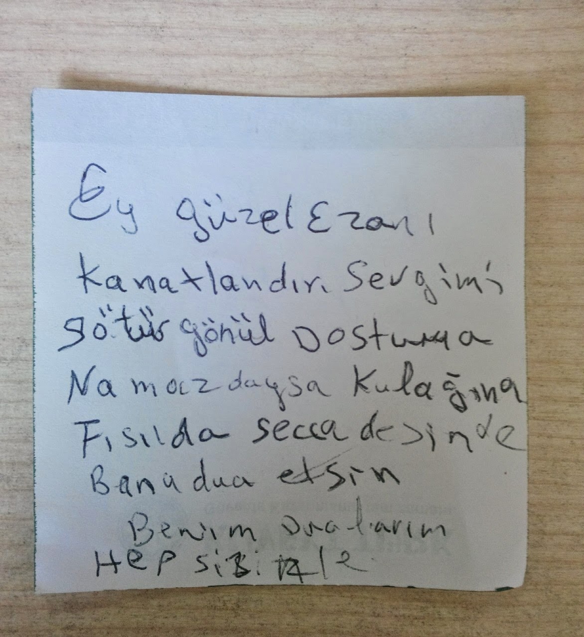 mesela işte…
