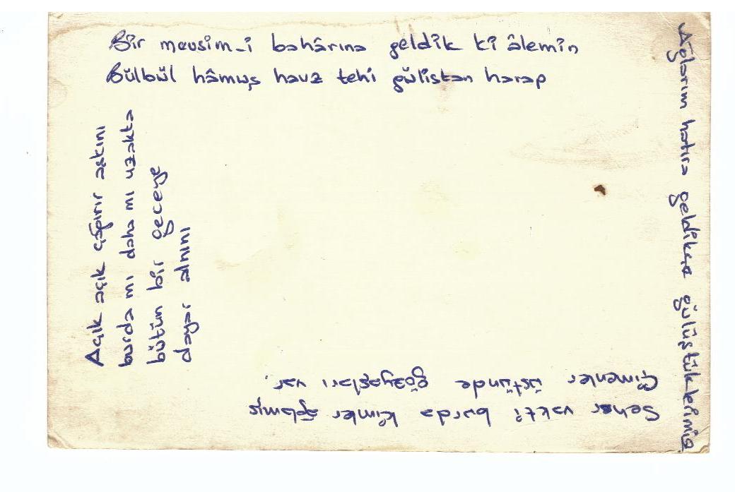 Dizeleriyle beni süsleyen bütün şairlere